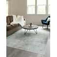 thumbnail image 4 of Unique Loom Lotus Collection Area Rug - Royal (7' 10" x 10' Rectangle Teal/Light Blue), 4 of 12