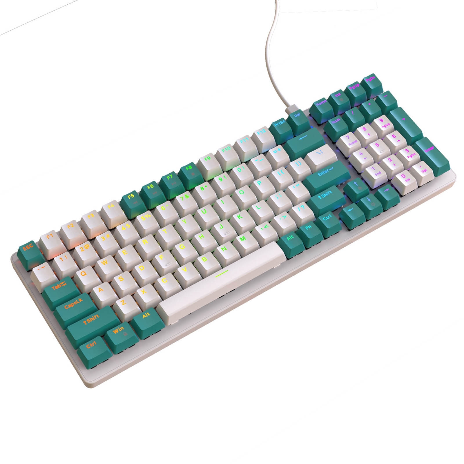 Iumwxz Computer DeskTop Gaming Keyboard 100 Key Mechanical Keyboard Type-C Wired Rgb Led Backlit Red Gaming Mech Keyboard My Order Christmas home decor christmas clearance outdoors indoor