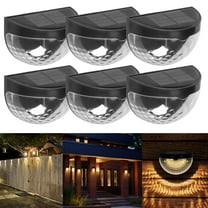 Spencer Solar Deck Lights Outdoor, 4 Pack Solar Step Lights Waterproof LED Solar Fence Lights Decorative Wall Lights for Deck, Post, Patio, Yard, Stairway, Path, Porch