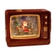 thumbnail image 2 of Bola de nieve navideña con forma de TV, adornos navideños musicales, luces decorativas Santa rojo, 2 of 7