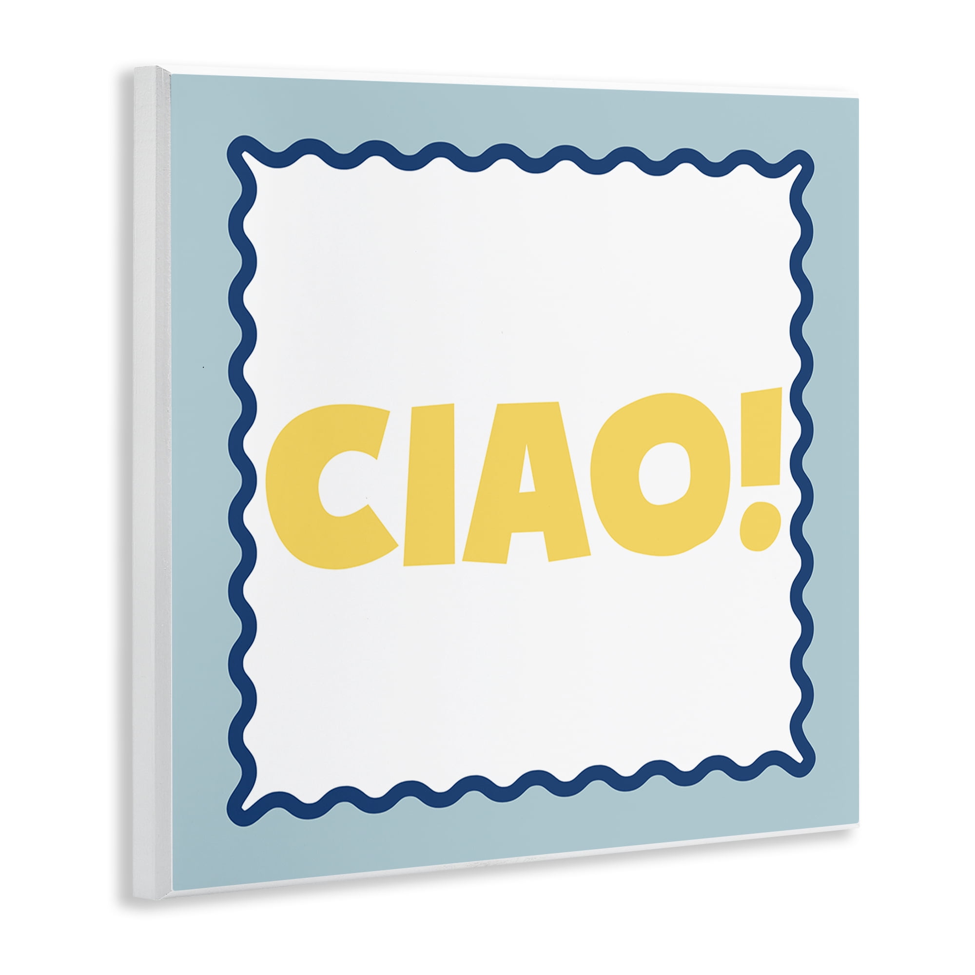 Stupell Industries CIAO! Bold Yellow Typography Wall Plaque Art, design by SD Graphics Studio