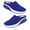 Blue, variant on huanledash 1 Pair Slip-on Hollow Mesh Fabric Women Sandals Casual Increase Cushion Non-slip Platform Sandals for Daily Life