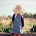 thumbnail image 5 of 52-54 cm circunferencia del sombrero sombrero para niños protector solar de verano sombrero de playa sombrilla sombrero de paja sombrero para el sol sombrero de encaje de perlas y conjunto de bolsa, 5 of 5