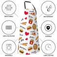 thumbnail image 5 of Goofa Fast Food Printed Waterproof Apron 33" Chef Aprons for Men Heavy Duty Chemical Work Apron Adjustable Bib Apron, 5 of 9