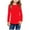 Red, variant on HAOTAGS T-shirts for Toddler Girls, Solid Long Sleeve Crew Neck Casual Fall Pullover Top Beige 5 T