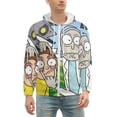 thumbnail image 2 of Rick And Morty Zip Up Hoodies Unisex Realistic 3D Print Sweatshirt Long Sleeve Hooded Jacket Coat 2XL, 2 of 8