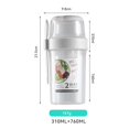 thumbnail image 4 of MesaSe Portable Food Storage Container Double Layer Design Food Grade Material for Salad Lunch Snacks Picnic Trip, 4 of 4