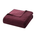 thumbnail image 6 of Mainstays Soft Velvet Quilt, King, Luscious Merlot Red, Soft & Cozy Bedding, 6 of 8