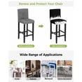 thumbnail image 3 of Abstract Black Bar Stool Covers Set of 2, Modern Minimalist Graffiti Artwork Stretch Washable Bar Chair Covers with Backs, Removable Pub Counter Height Chair Cover for Kitchen Dining Room Cafe, 3 of 7
