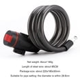 thumbnail image 2 of Candado de bicicleta con 2 llaves, antirrobo de cable de acero para motocicleta eléctrica de montaña, 2 of 6