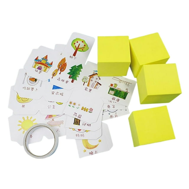 de dados de espuma Actividades de dados de lanzamiento multicolor tarjetas flash Cuadrado Dados en de 6 caras para de 3 Tarjeta impresa Macarena Dados de aprendizaje de espuma
