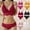 Black, variant on JSGEK Women Floral Lace Bra and Boyshort Set Underwire Support Adjustable Straps Comfortable Lingerie for Everyday Wear Yellow M