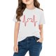 thumbnail image 4 of TaTaai School Season Cute Print Short Sleeve T-Shirt, Valentine's Day Casual Top, Unisex All Season Graphic Tee Gift, 4 of 8