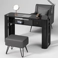 thumbnail image 2 of Luxury Professional Nail Table Beauty Modern Cleaner Dressing Nail Table Makeup White Tavolo Manicure Salon Furniture BL50NT My Lux Decor Round, 2 of 21