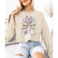 thumbnail image 3 of Easter Nurse Sweatshirt for Women - Cute Bunny Bow Stethoscope Graphic Tee Sand Sweatshirt Adult Medium, 3 of 7