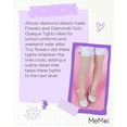 thumbnail image 7 of MeMoi Flowers and Diamonds Girls Opaque Tights - Girls - Female, 8-10, Ivory, 7 of 7