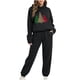 thumbnail image 1 of Puntoco Sudadera con capucha con estampado informal para mujer, tops de manga larga y pantalones largos, conjunto de dos trajes, liquidación Puntoco Puntoco-6385, 1 of 5