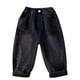 thumbnail image 1 of Odeerbi 1-10 Años Niños Vaqueros Lindos Pantalones de Vaquero Retro de Color Sólido Pantalones de Vaquero de Cintura Elástica, 1 of 6