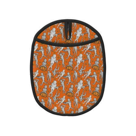 

Halloween mummy Pot Holders for Kitchen - Heat Resistant Oven Mitts Hot Pads with Pocket Non Slip Silicone Pot Holders Cuteness Hanging Loop Potholders for Kitchen Baking