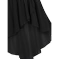 thumbnail image 6 of renvena Girls' Chiffon Hi-Low Dance Skirt Lyrical Ballet Jazz Latin Dance Dress 6-16 A Black 16, 6 of 7
