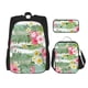 thumbnail image 1 of Disketp Tropical Flamingo Mochila Estampada de Gran Capacidad con Lonchera y Estuche, Set de 3 Piezas para Estudiantes, 1 of 7