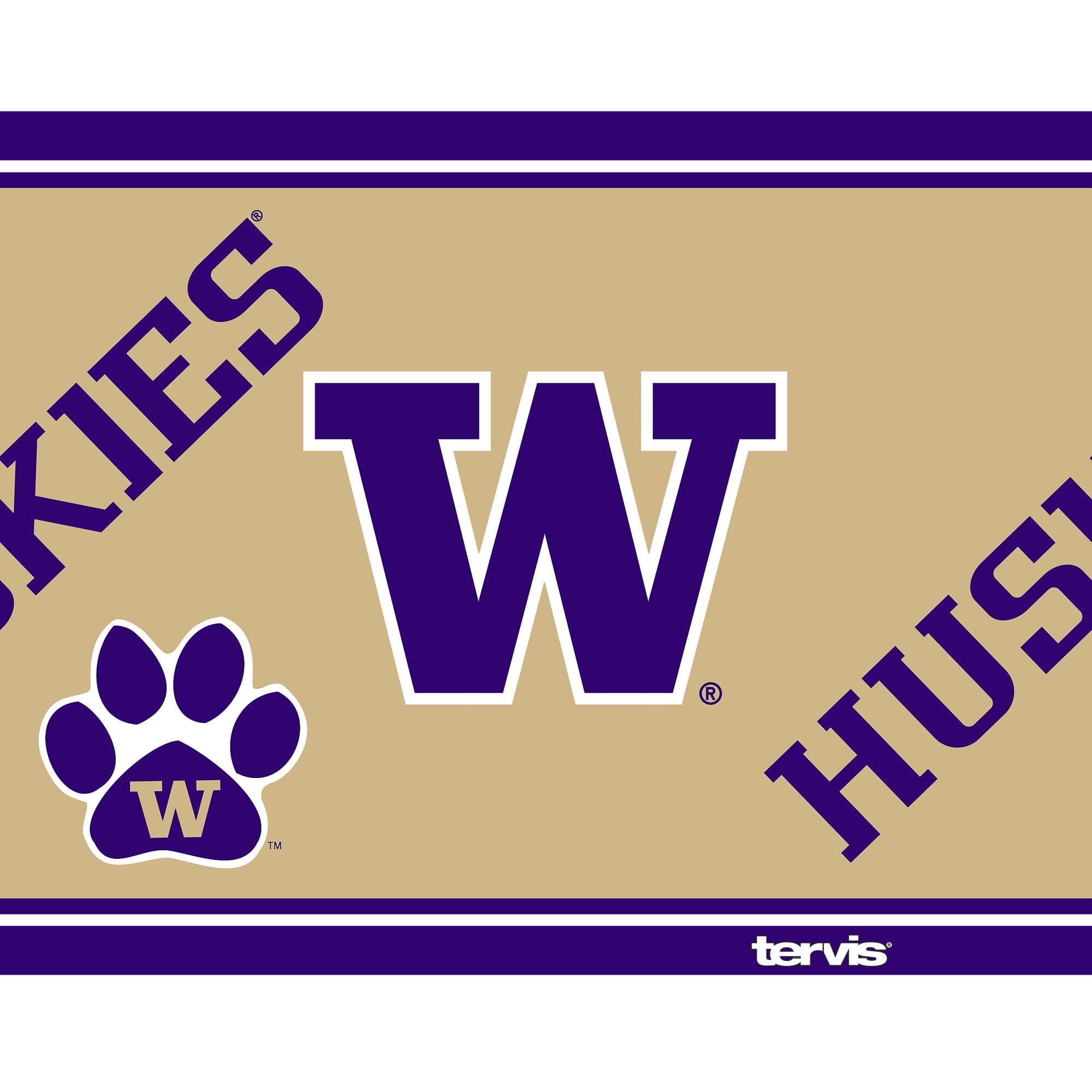 NCAA Washington Huskies Campus 24 oz Stainless Steel Water Bottle with lid