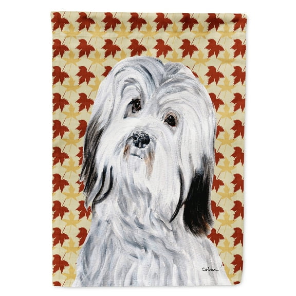 Havanese Fall Leaves Garden Flag