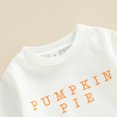 thumbnail image 3 of Toddler Baby Girl Halloween Outfit Pumpkin Sweatshirt Long Sleeve Shirts Tops Bell Bottoms Flare Pants Set Fall Winter Clothes, 3 of 8