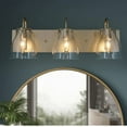 thumbnail image 6 of LNC Modern 22 in. 3-Light Gold Bathroom Vanity Light with Bell Clear Glass Shades Powder Room Wall Light for Mirror, 6 of 6