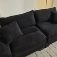 thumbnail image 5 of 84" Loveseat Sofa, Corduroy Sofa Couch with 2 Pillows, Modern Deep Seat Comfy Couch for Living Room Apartment and Office, 5 of 8