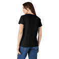 thumbnail image 5 of Gildan Heavy Cotton Taped Neck T-Shirt for Women, 100% Cotton Short Sleeve Black Tee, L, 5 of 6