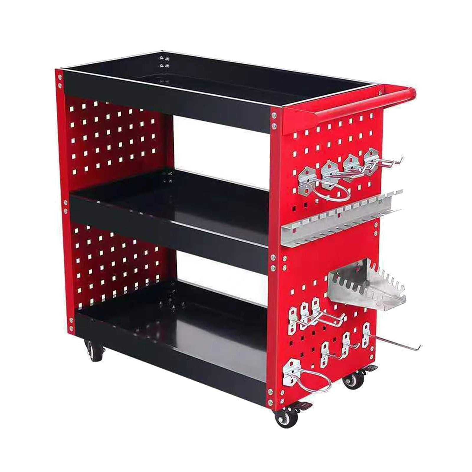 Heavy Duty 3 Tier Tool Cart Organizer Multifunction Utility Carts with Wheels for Auto Repair