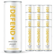 Tru Defend Sparkling Water, Natural Turmeric Ginger Drinks with a Liquid Vitamin C Health Boost, Pineapple Flavored, 12oz (Pack of 12)