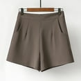 thumbnail image 2 of AherBiu Business Casual Shorts for Women High Waisted Wide Leg Office Ladies Work Shorts Formal Dress Short, 2 of 7