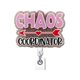 thumbnail image 1 of 1pc Glitter Alphabet Badge Reel Retractable Id Badge Holder For Teachers, Students, Doctors, Nurses, Office Gifts, 1 of 5