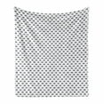 thumbnail image 1 of Snail Soft Flannel Fleece Blanket, Monochromatic Multitude Repetitive Shell Insects Graphical Abstract Drawings, Cozy Plush for Indoor and Outdoor Use, 50" x 60", White Charcoal Grey, by Ambesonne, 1 of 6