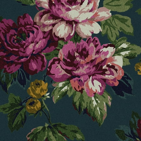 Joules Invite Floral Peacock Wallpaper