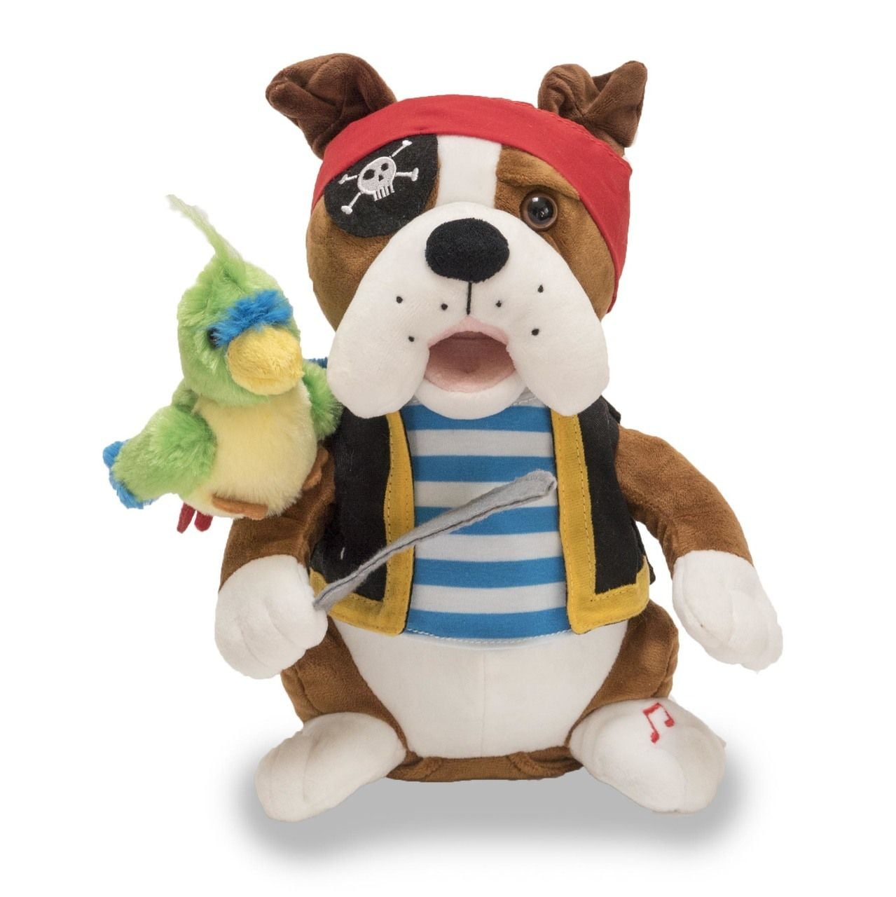 Pirate Pete Bulldog 12 inch Animated Plush Stuffed Animal by Cuddle