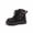 Black, variant on Ticikt Girls Retro Fashion Ankle Boots, Double‑Buckle Decor Non‑Slip Sole Faux‑Leather Short Booties,Brown
