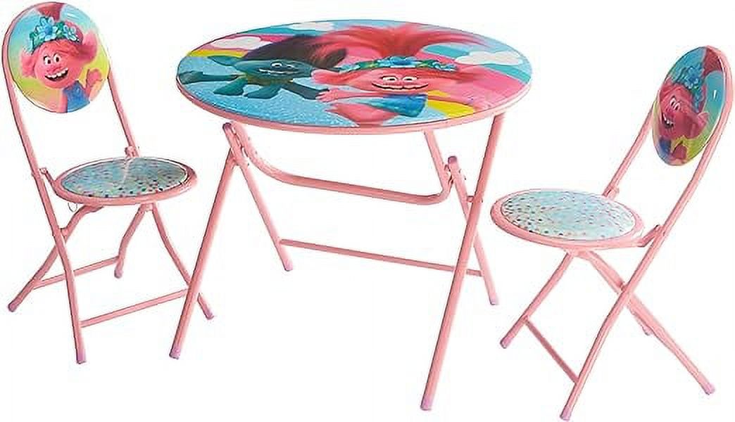 DreamWorks Trolls 3-Piece Kids' Round Table and Chair Set photo 1
