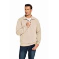 thumbnail image 5 of Pinspark Men's Quarter Zip Pullover Sweatshirts Mock Neck Casual Long Sleeve Fall Winter Warm Fleece Cotton Sweatshirt, 5 of 7