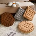 thumbnail image 1 of Cojín de peluche de galletas pequeñas realistas para niños, juguetes de peluche redondos de 50cm, almohada suave creativa, asiento de coche para niños, regalos, 1 of 4