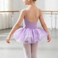 thumbnail image 5 of Girls Camisole Tutu Leotard with Sparkle Mesh and Bow Straps,Ballet Dance Dress, 5 of 8