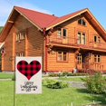 thumbnail image 3 of JOOCAR Valentine's Day Garden Flags, Red and Black Buffalo Plaid Love Happy Valentine's Day 12x18 Inches Reversible Garden Flags for Outdoor Garden Holiday Yard Decoration, 3 of 4