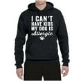 thumbnail image 2 of Wild Bobby, I Can't Have Kids My Dog is Allergic Funny, Dog Lover, Unisex Graphic Hoodie Sweatshirt, Black, Small, 2 of 4