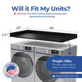 thumbnail image 2 of OfficeSimpli Washer Dryer Countertop w Non-Slip Pads, Made in USA, Laundry Room Wood Topper, Washer Dryer Cover for Top, Laundry Guard, Laundry Countertop, Laminate Finish, (Black), Large, 2 of 7