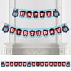 Big Dot of Happiness Railroad Party Crossing - Steam Train Birthday Party Bunting Banner - Birthday Party Decorations - Happy Birthday