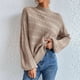 thumbnail image 2 of Suéter de cuello alto redondo suelto de color sólido europeo y americano de otoño e invierno para mujer, 2 of 5