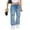 Blue, variant on Women High Waisted Baggy Ripped Jeans Boyfriend Fashion Large Denim Baggy Jeans for Girls