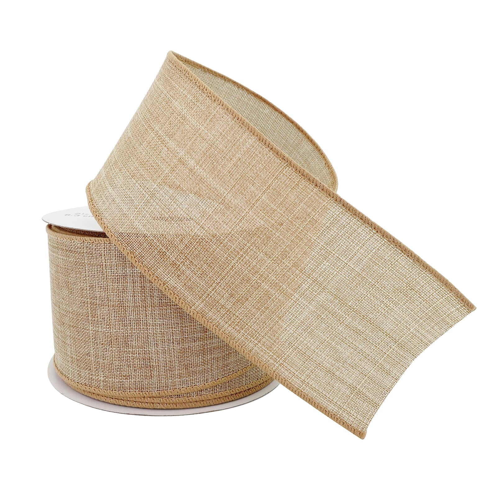 12 Pack: 2.5" x 25ft. Faux Linen Wired Ribbon by Celebrate It